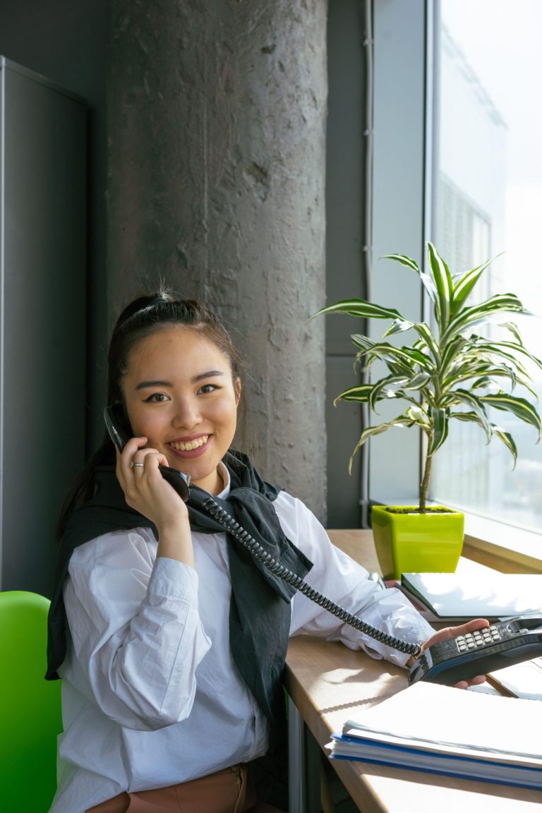 Happy office worker ungarish hero block